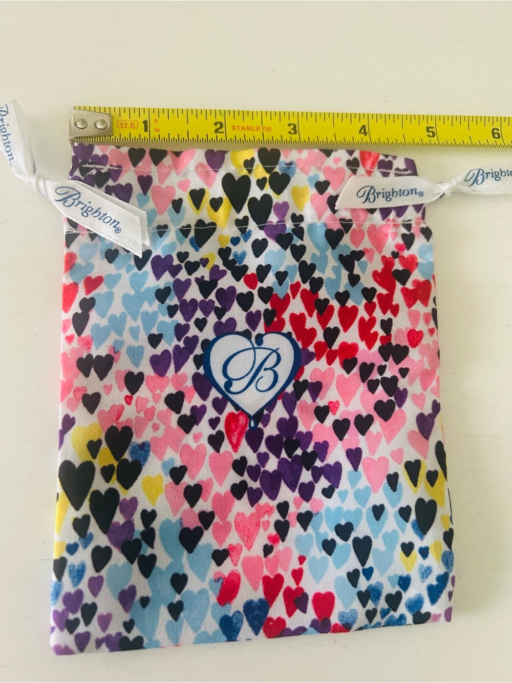 Brighton Multicolor Heart Print Drawstring Pouch - Picture 5 of 6